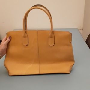 Saks Fifth avanue tan handbag.